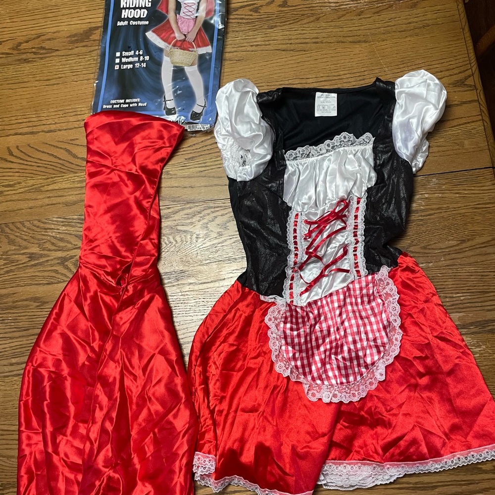 Spirit Red and White Costume with Hood